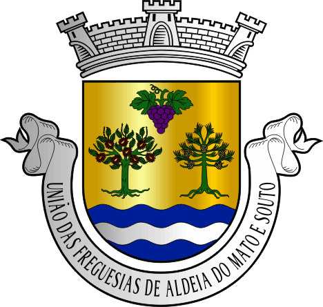 Brasão da União das freguesias de Aldeia do Mato e Souto - Aldeia do Mato and Souto civil parishes union coat-of-arms Brasão da União das freguesias de Aldeia do Mato e Souto - Aldeia do Mato and Souto civil parishes union coat-of-arms