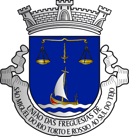 Brasão da União das freguesias de São Miguel do Rio Torto e Rossio ao Sul do Tejo - São Miguel do Rio Torto and Rossio ao Sul do Tejo civil parishes union coat-of-arms
