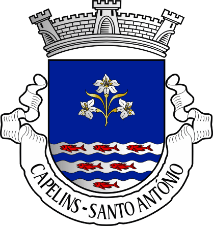 Brasão da freguesia de Capelins (Santo António) - Capelins (Santo António) civil parish, coat-of-arms Brasão da freguesia de Capelins (Santo António) - Capelins (Santo António) civil parish, coat-of-arms