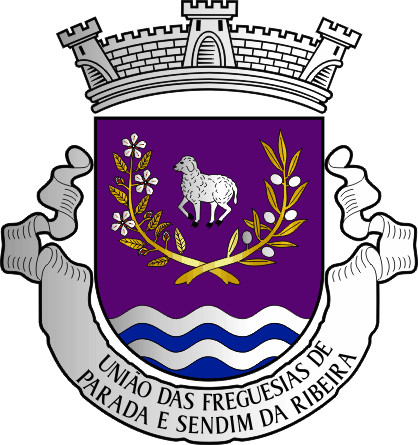 Brasão da União das freguesias de Parada e Sendim da Ribeira - Parada and Sendim da Ribeira civil parishes union coat-of-arms