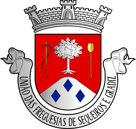 Brasão da União das freguesias de Sequeiros e Gradiz - Sequeiros and Gradiz civil parishes union coat-of-arms Brasão da União das freguesias de Sequeiros e Gradiz - Sequeiros and Gradiz civil parishes union coat-of-arms