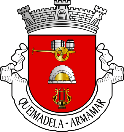 Brasão da freguesia de Queimadela - Queimadela civil parish, coat-of-arms Brasão da freguesia de Queimadela - Queimadela civil parish, coat-of-arms