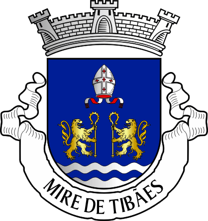 Brasão da freguesia de Mire de Tibães - Mire de Tibães civil parish, coat-of-arms