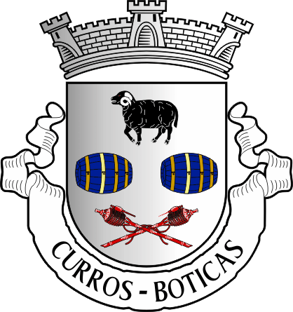 Brasão da antiga freguesia de Curros - Curros former civil parish, coat-of-arms