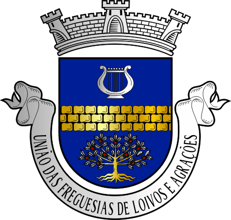 Brasão da União das freguesias de Loivos e Póvoa de Agrações - Loivos and Póvoa de Agrações civil parishes union coat-of-arms Brasão da União das freguesias de Loivos e Póvoa de Agrações - Loivos and Póvoa de Agrações civil parishes union coat-of-arms
