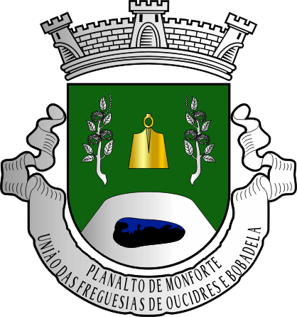 Brasão de Planalto de Monforte (União das freguesias de Oucidres e Bobadela) - Monforte Plateau (Oucidres e Bobadela civil parishes union) coat-of-arms Brasão de Planalto de Monforte (União das freguesias de Oucidres e Bobadela) - Monforte Plateau (Oucidres e Bobadela civil parishes union) coat-of-arms
