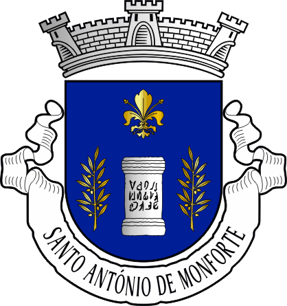 Brasão da freguesia de Santo António de Monforte - Santo António de Monforte civil parish, coat-of-arms Brasão da freguesia de Santo António de Monforte - Santo António de Monforte civil parish, coat-of-arms