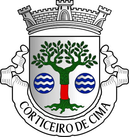 Brasão da antiga freguesia de Corticeiro de Cima - Corticeiro de Cima former civil parish, coat-of-arms Brasão da antiga freguesia de Corticeiro de Cima - Corticeiro de Cima former civil parish, coat-of-arms