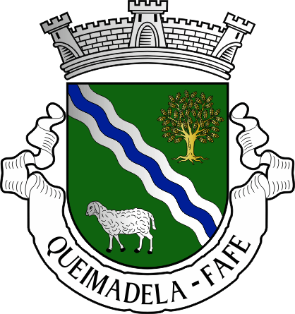 Brasão da antiga freguesia de Queimadela - Queimadela former civil parish, coat-of-arms