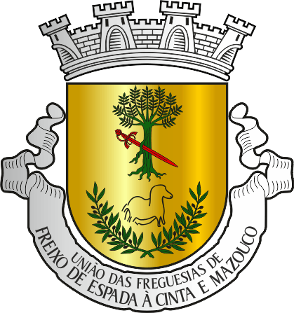 Brasão da União das freguesias de Freixo de Espada à Cinta e Mazouco - Freixo de Espada à Cinta and Mazouco civil parishes union coat-of-arms Brasão da União das freguesias de Freixo de Espada à Cinta e Mazouco - Freixo de Espada à Cinta and Mazouco civil parishes union coat-of-arms