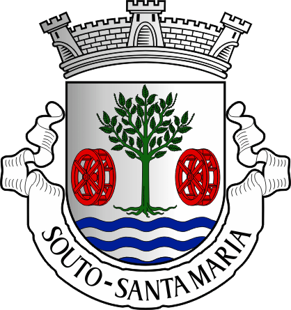 Brasão da antiga freguesia de Souto (Santa Maria) - Souto (Santa Maria) former civil parish, coat-of-arms Brasão da antiga freguesia de Souto (Santa Maria) - Souto (Santa Maria) former civil parish, coat-of-arms