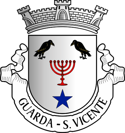 Brasão da antiga freguesia de Guarda (São Vicente) - Guarda (São Vicente) former civil parish, coat-of-arms Brasão da antiga freguesia de Guarda (São Vicente) - Guarda (São Vicente) former civil parish, coat-of-arms