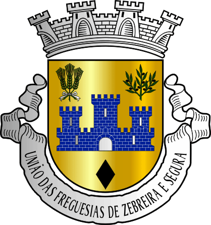 Brasão da União das freguesias de Zebreira e Segura - Zebreira and Segura civil parishes union coat-of-arms