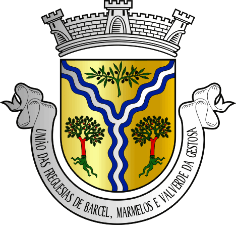 Brasão da Freguesia de Barcel, Marmelos e Valverde da Gestosa - Barcel, Marmelos and Valverde da Gestosa civil parish, coat-of-arms Brasão da Freguesia de Barcel, Marmelos e Valverde da Gestosa - Barcel, Marmelos and Valverde da Gestosa civil parish, coat-of-arms