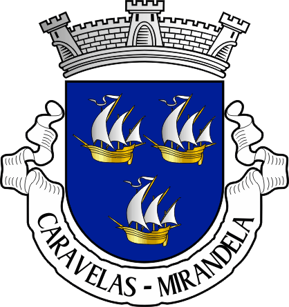 Brasão da freguesia de Caravelas - Caravelas civil parish, coat-of-arms Brasão da freguesia de Caravelas - Caravelas civil parish, coat-of-arms