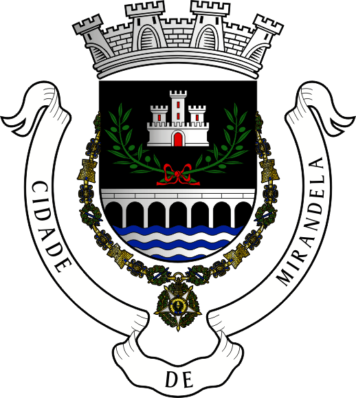Brasão do Município de Mirandela - Mirandela municipal coat-of-arms Brasão do Município de Mirandela - Mirandela municipal coat-of-arms