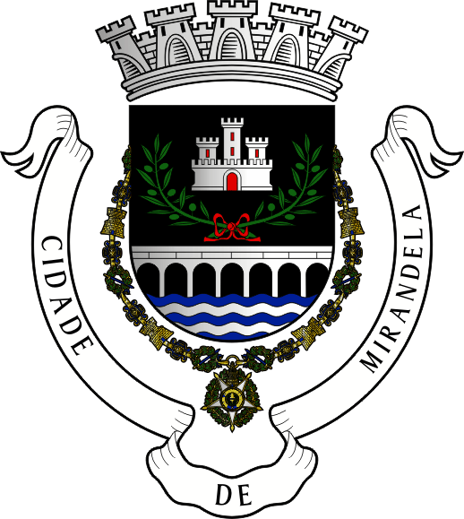 Brasão do Município de de Mirandela - Mirandela municipal coat-of-arms Brasão do Município de de Mirandela - Mirandela municipal coat-of-arms