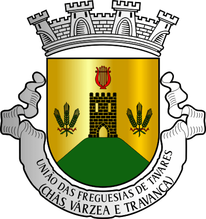 Brasão da União das freguesias de Tavares (Chãs, Várzea e Travanca) - Tavares (Chãs, Várzea and Travanca) civil parishes union coat-of-arms Brasão da União das freguesias de Tavares (Chãs, Várzea e Travanca) - Tavares (Chãs, Várzea and Travanca) civil parishes union coat-of-arms