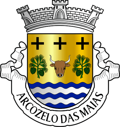 Brasão da freguesia de Arcozelo das Maias - Arcozelo das Maias civil parish, coat-of-arms Brasão da freguesia de Arcozelo das Maias - Arcozelo das Maias civil parish, coat-of-arms