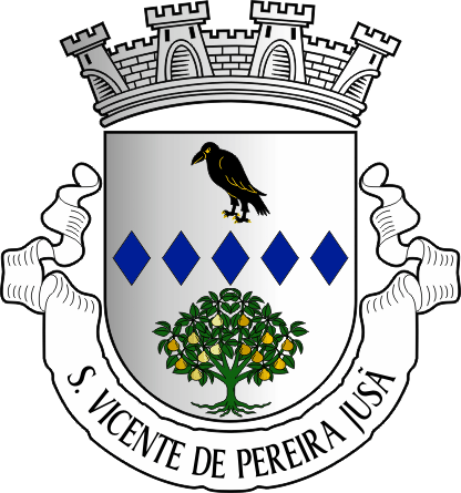 Brasão da antiga freguesia de São Vicente de Pereira Jusã - São Vicente de Pereira Jusã former civil parish, coat-of-arms