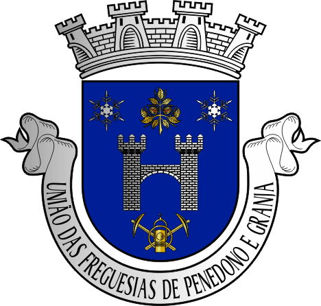 Brasão da União das freguesias de Penedono e Granja - Penedono and Granja civil parishes union coat-of-arms