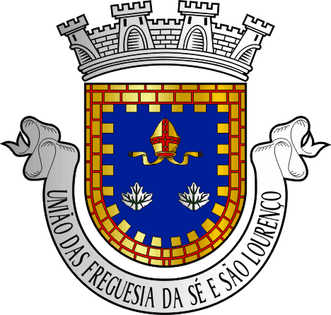 Brasão da União das freguesias da Sé e São Lourenço - Sé and São Lourenço civil parishes union coat-of-arms Brasão da União das freguesias da Sé e São Lourenço - Sé and São Lourenço civil parishes union coat-of-arms