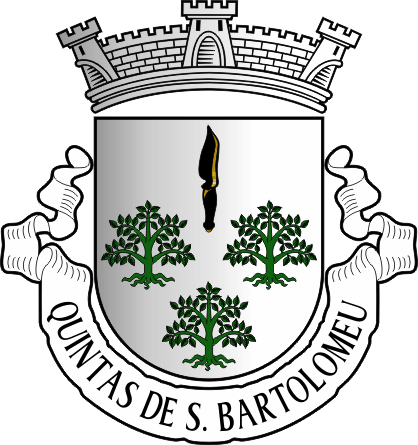 Brasão da freguesia de Quintas de São Bartolomeu - Quintas de São Bartolomeu civil parish, coat-of-arms Brasão da freguesia de Quintas de São Bartolomeu - Quintas de São Bartolomeu civil parish, coat-of-arms