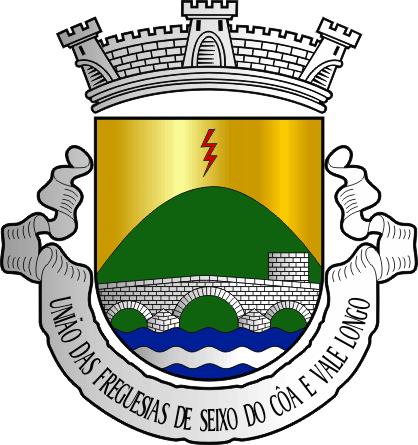 Brasão da União das freguesias de Seixo do Côa e Vale Longo - Seixo do Côa and Vale Longo civil parishes union coat-of-arms Brasão da União das freguesias de Seixo do Côa e Vale Longo - Seixo do Côa and Vale Longo civil parishes union coat-of-arms