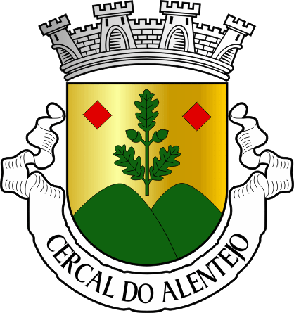 Brasão da freguesia de Cercal do Alentejo - Cercal do Alentejo civil parish, coat-of-arms Brasão da freguesia de Cercal do Alentejo - Cercal do Alentejo civil parish, coat-of-arms