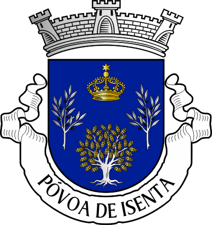 Brasão da freguesia de Póvoa da Isenta - Póvoa da Isenta civil parish, coat-of-arms Brasão da freguesia de Póvoa da Isenta - Póvoa da Isenta civil parish, coat-of-arms
