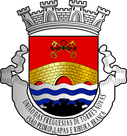 Brasão da União das freguesias de Torres Novas (São Pedro), Lapas e Ribeira Branca - Torres Novas (São Pedro), Lapas and Ribeira Branca civil parishes union coat-of-arms Brasão da União das freguesias de Torres Novas (São Pedro), Lapas e Ribeira Branca - Torres Novas (São Pedro), Lapas and Ribeira Branca civil parishes union coat-of-arms