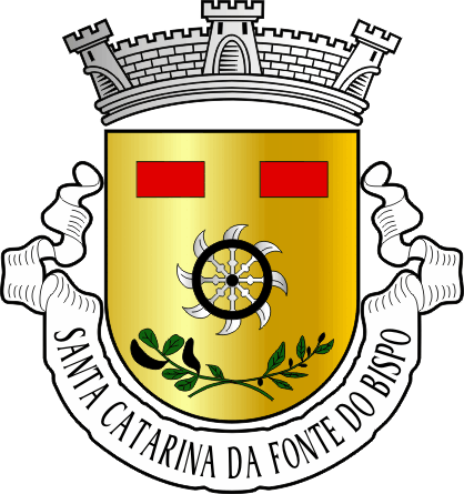 Brasão da freguesia de Santa Catarina da Fonte do Bispo - Santa Catarina da Fonte do Bispo civil parish, coat-of-arms Brasão da freguesia de Santa Catarina da Fonte do Bispo - Santa Catarina da Fonte do Bispo civil parish, coat-of-arms