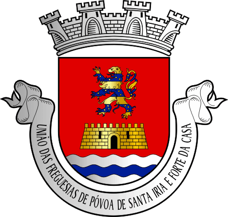Brasão da União das freguesias de Póvoa de Santa Iria e Forte da Casa - Póvoa de Santa Iria and Forte da Casa civil parishes union coat-of-arms