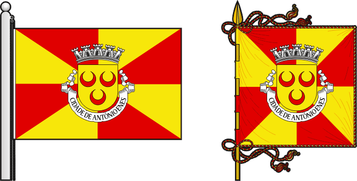 Bandeira e estandarte do Concelho de António Enes - António Enes municipal flag and banner