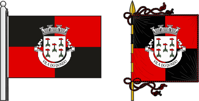 Bandeira e estandarte do Concelho do Dondo - Dondo municipality flag and banner