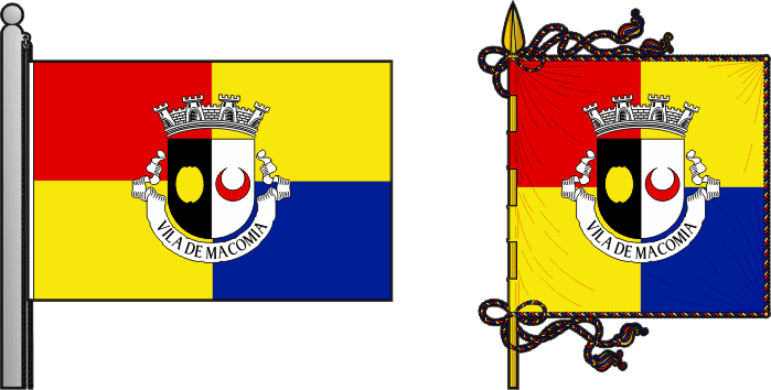 Bandeira e estandarte da circunscrição de Macomia - Macomia circunscription flag and banner