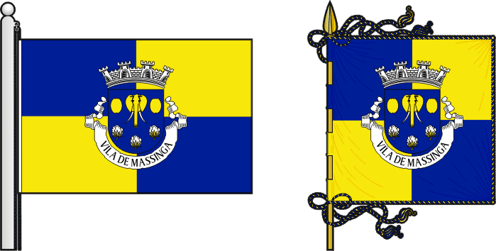 Bandeira e estandarte da Circunscrição de Massinga - Massinga circunscription flag and banner