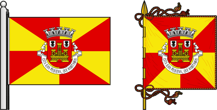 Bandeira e estandarte do Concelho de Moçambique - Moçambique municipality flag and banner