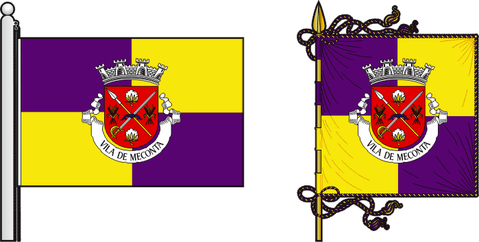 Bandeira e estandarte da Circunscrição de Meconta - Meconta circunscription flag and banner