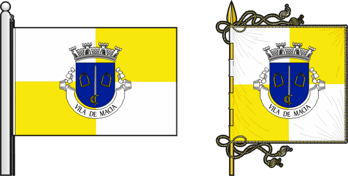 Bandeira e estandarte do Concelho do Bilene - Bilene municipality flag and banner