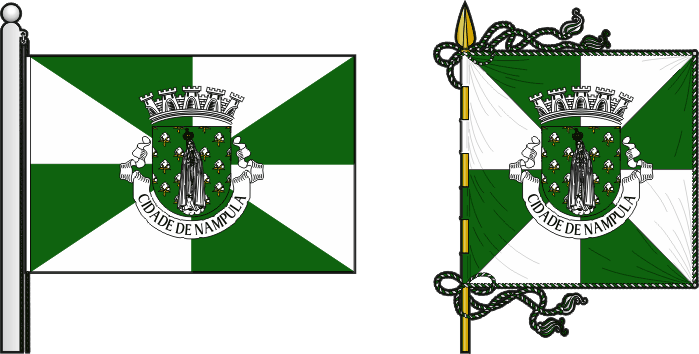 Bandeira e estandarte do Concelho de Nampula - Nampula municipal flag and banner