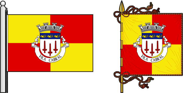Bandeira e estandarte do Concelho de Vila Cabral - Vila Cabral municipal flag and banner