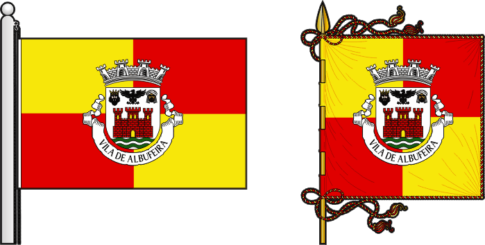 Bandeira e estandarte do Município de Albufeira - Albufeira municipal flag and banner