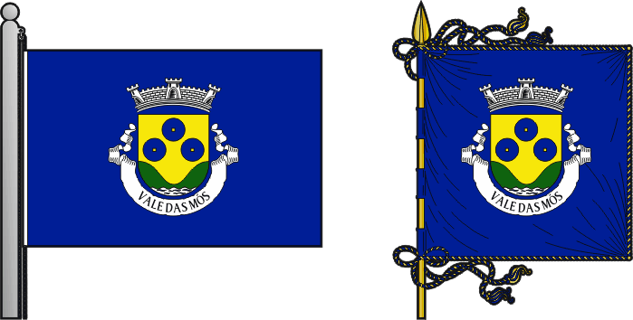 Bandeira e estandarte da antiga freguesia de Vale das Mós - Vale das Mós former civil parish, flag and banner