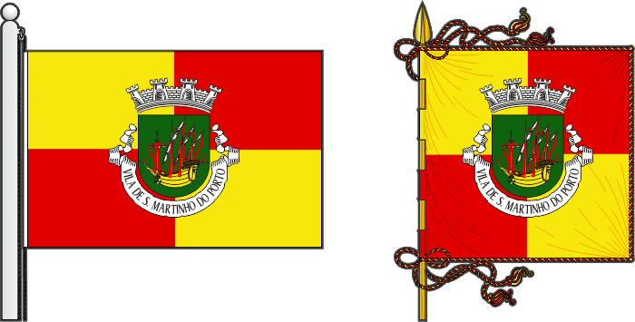 Bandeira e estandarte da freguesia de São Martinho do Porto - São Martinho do Porto civil parish flag and banner