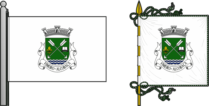 Bandeira e estandarte da freguesia de Vimeiro - Vimeiro civil parish, flag and banner