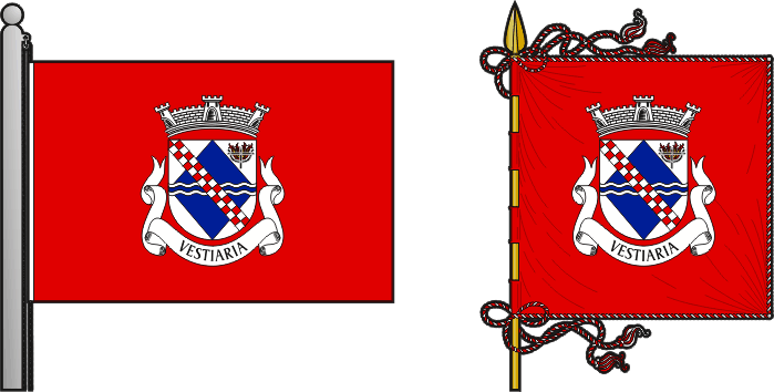 Bandeira e estandarte da antiga freguesia de Vestiaria - Vestiaria former civil parish, flag and banner