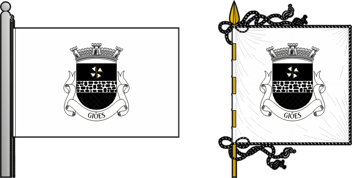 Bandeira e estandarte da freguesia de Giões - Giões civil parish, flag and banner Bandeira e estandarte da freguesia de Giões - Giões civil parish, flag and banner