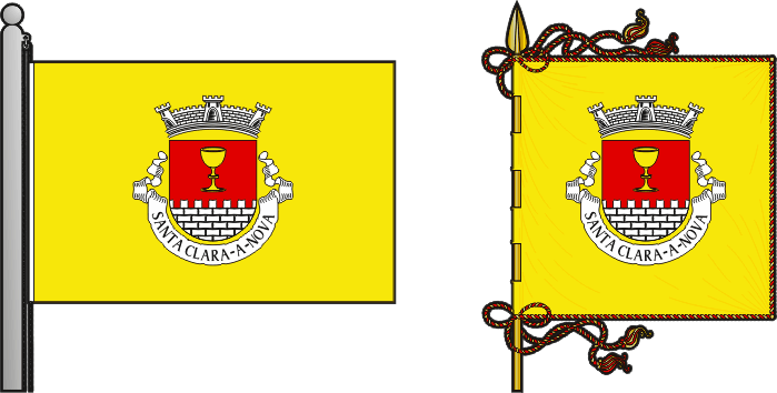 Bandeira e estandarte da antiga freguesia de Santa Clara-a-Nova - Santa Clara-a-Nova former civil parish, flag and banner