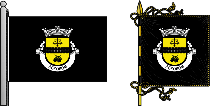 Bandeira e estandarte da antiga freguesia de Agrobom - Agrobom former civil parish, flag and banner